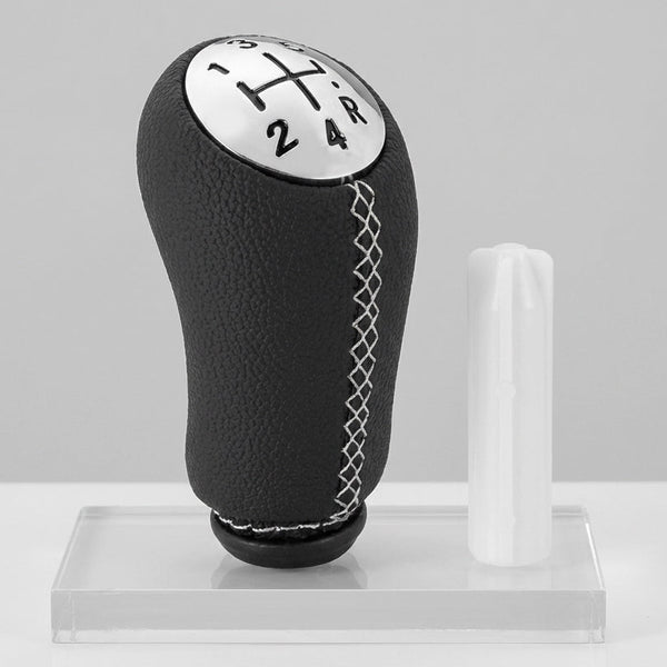 Pommeau de vitesse clio 3 - 5 vitesses - Couture blanche