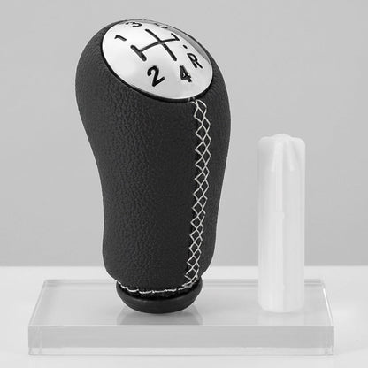 Pommeau de vitesse clio 3 - 5 vitesses - Couture blanche